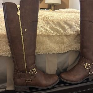 Guess Dark Brown Moto Boots